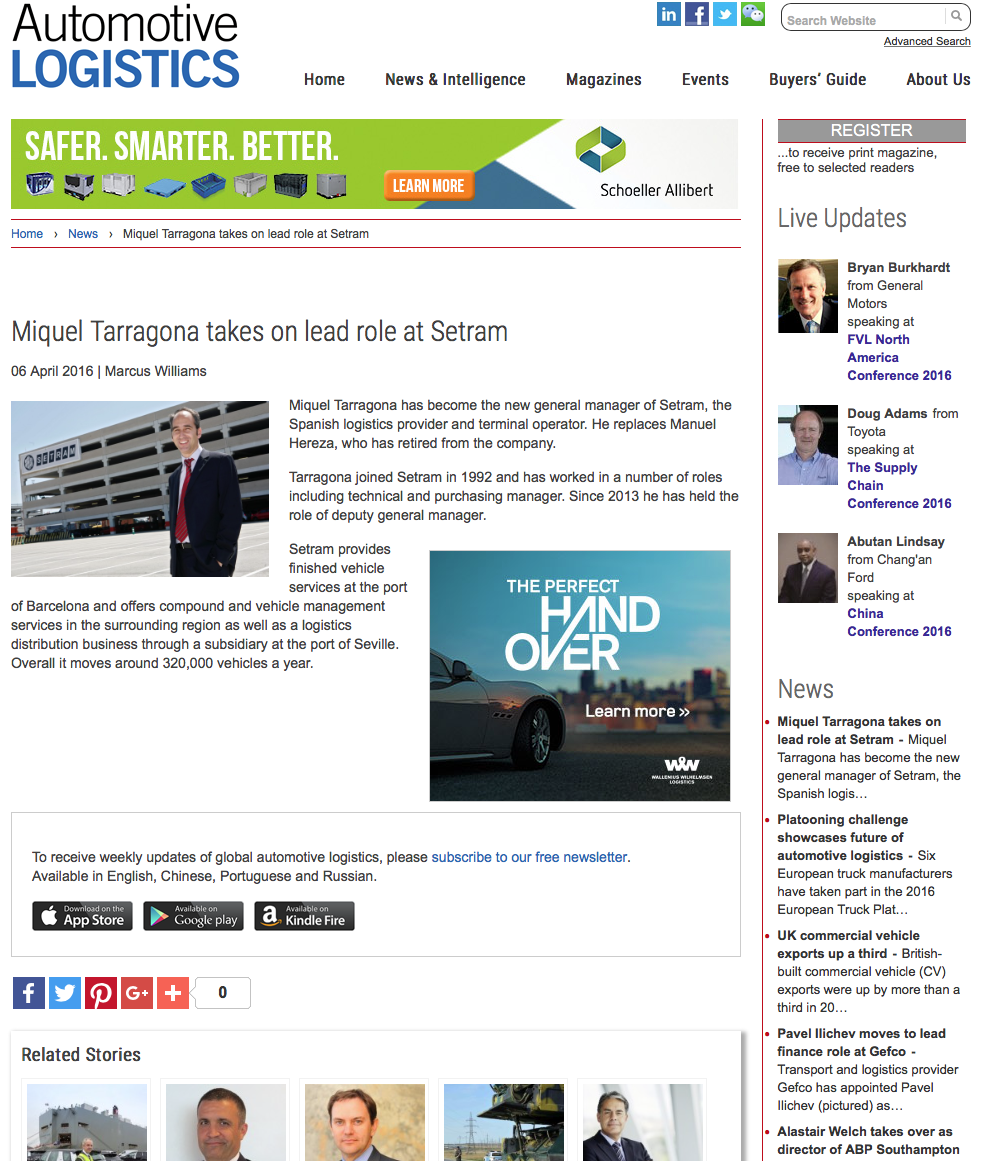 Miquel Tarragona takes on lead role at setram Miquel Tarragona Director General SETRAM