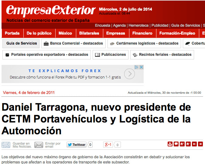 Daniel Tarragona seguirá en CETM Portavehículos